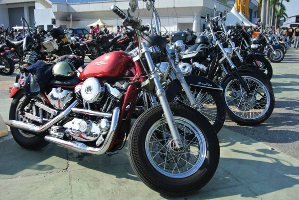 Kuala Lumpur Malaysia Dezembro 2017 Vários Modelo Harley Davidson Estacionamento — Fotografia de Stock