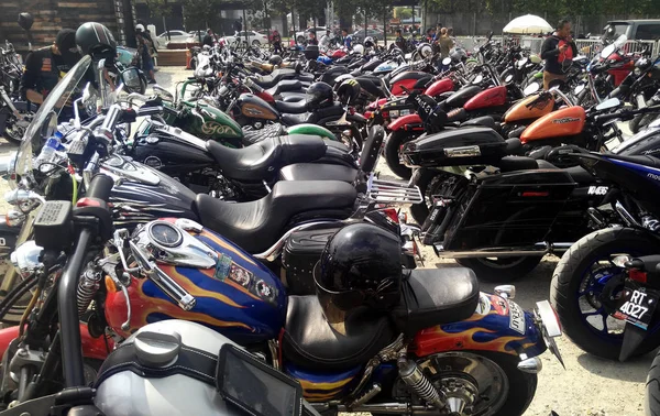 Kuala Lumpur Malaysia Dezembro 2017 Vários Modelo Harley Davidson Estacionamento — Fotografia de Stock