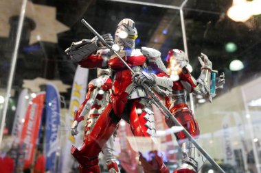 Kuala Lumpur, Malezya-8 Mart 2019: seçilmiş Japon popüler serisi Ultraman kurgusal karakter eylem figürü üzerinde duruldu. Son anime serisi dayalı Ultraman yeni bir takım.