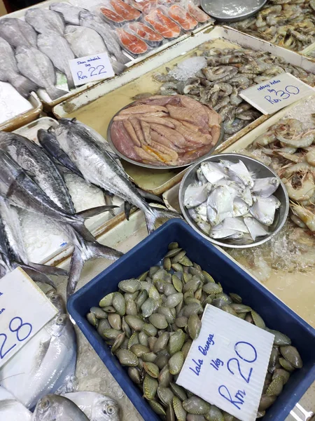 Kuala Lumpur Malaisie Juillet 2019 Différents Types Poissons Sur Marché — Photo