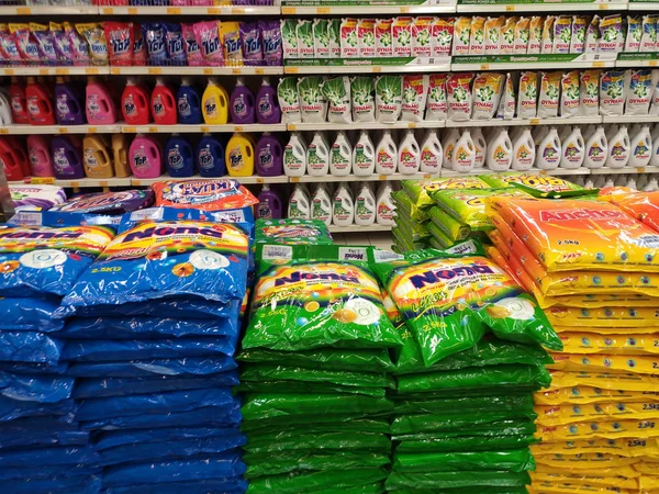 Kuala Lumpur Maleisië Juli 2019 Geselecteerd Gericht Vloeibaar Poeder Detergent — Stockfoto