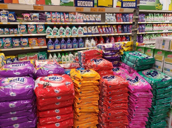 Kuala Lumpur Maleisië Juli 2019 Geselecteerd Gericht Vloeibaar Poeder Detergent — Stockfoto