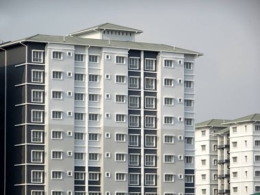 Kuala Lumpur, Malezya -07 Eylül 2017: Kuala Lumpur, Malezya'da düşük maliyetli konut dairesi. 