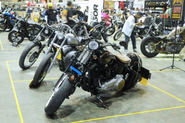 Kuala Lumpur, Malezya-Mart 24, 2018: güzel Amerikalı 'nın Harley-Davidson motosiklet. Sahibi tarafından yaratıcı özelleştirilmiş. 