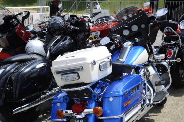 Kuala Lumpur, Malezya-Mart 24, 2018: güzel Amerikalı 'nın Harley-Davidson motosiklet. Sahibi tarafından yaratıcı özelleştirilmiş. 