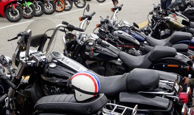 Kuala Lumpur, Malezya-Mart 24, 2018: güzel Amerikalı 'nın Harley-Davidson motosiklet. Sahibi tarafından yaratıcı özelleştirilmiş. 