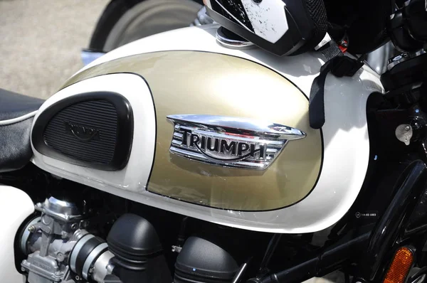 Kuala Lumpur Malaysia March 2018 Triumph Motorcycle Brand Logos Logos — Stock Photo, Image