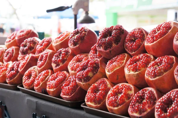 Kuala Lumpur Malaysia November 2018 Pomegranate Fruits Displayed Sale Market — Stock Photo, Image