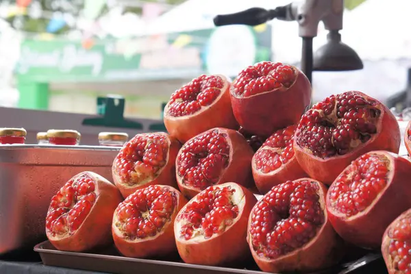 Kuala Lumpur Malaysia November 2018 Pomegranate Fruits Displayed Sale Market — Stock Photo, Image