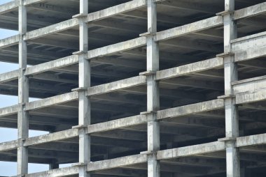 Kuala Lumpur, Malezya -14 Ocak 2016: Yapım aşamasındaolan bina. Cephe duvar ve tedavi henüz bitirmek. 