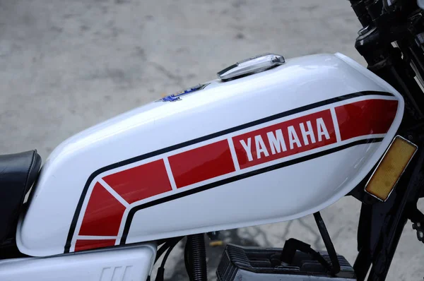 Kuala Lumpur Malaysia March 2018 Yamaha Marca Motocicleta Logotipos Corpo — Fotografia de Stock