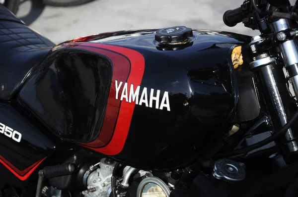 Kuala Lumpur Malasia Marzo 2018 Yamaha Marca Motocicletas Logotipos Cuerpo — Foto de Stock