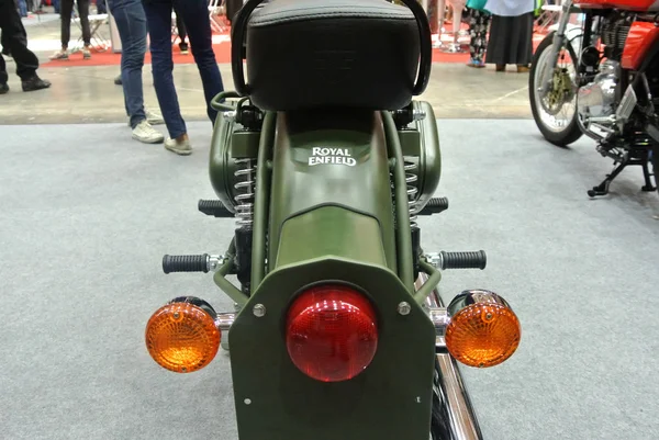 Kuala Lumpur Malaysia March 2018 Značka Loga Motocyklu Royal Enfield — Stock fotografie