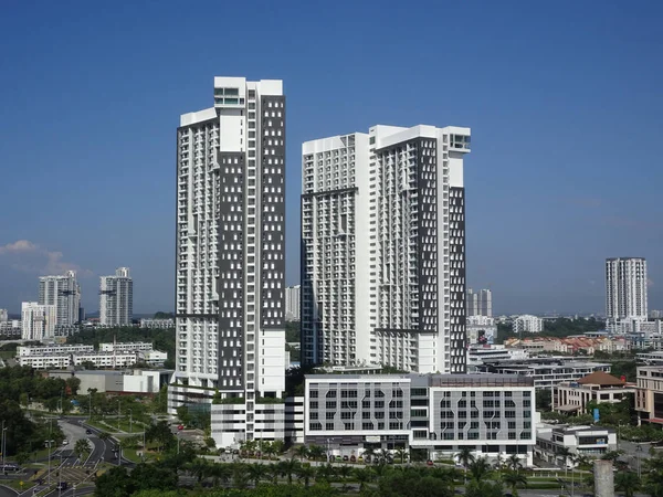 Kuala Lumpur Malaysia July 2017 Edifício Apartamentos Arranha Céus Com — Fotografia de Stock