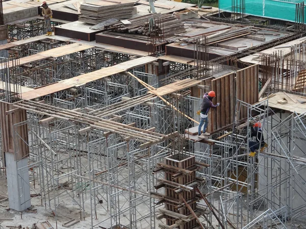 Kuala Lumpur Malaisie Mars 2018 Chantier Occupé Des Travaux Structure — Photo