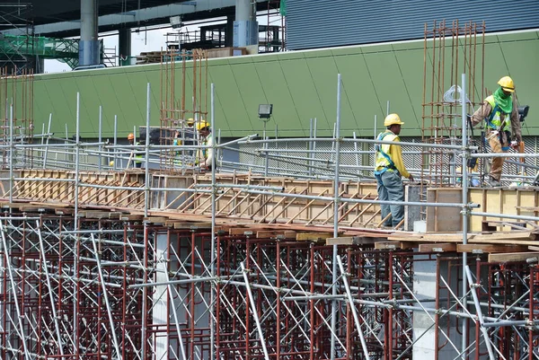 Perak Malaysia Juni 2016 Bauarbeiter Fertigen Holzschalungen Überwiegend Aus Holz — Stockfoto