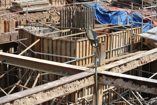 Johor Malaysia June 2015 Pile Cap Form Work Construction Site — 图库照片
