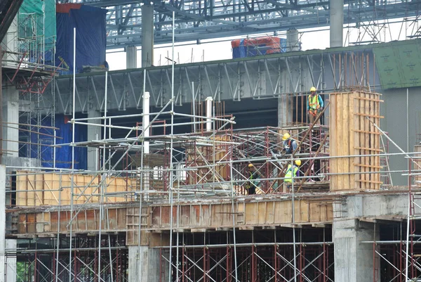 Johor Malaysia Června 2015 Pile Cap Form Work Construction Site — Stock fotografie