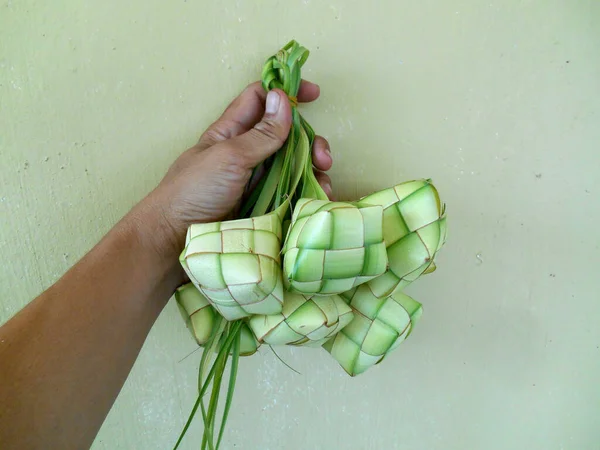 Ketupat Ist Eine Der Beliebten Malaiischen Speisen Die Während Des — Stockfoto