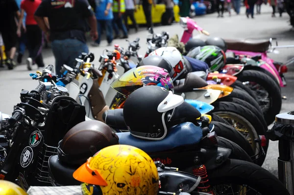 Negeri Sembilan Malaysia Maj 2016 Grupp Anpassade Gatan Cub Motorcykel — Stockfoto