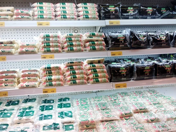 Seremban Malaysia April 2020 Tofu Displayed Shelves Sale Supermarket Different — Stock Photo, Image