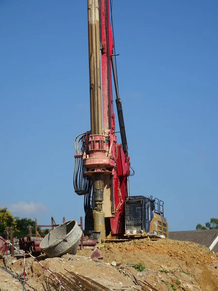 Kuala Lumpur Malaysia March 2010 Bore Pile Rig Machine Construction — Stock Photo, Image