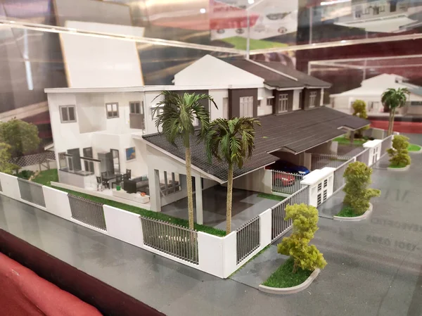 Seremban Malaysia May 2020 Terrace House Model Display Public Placed — Stock Photo, Image