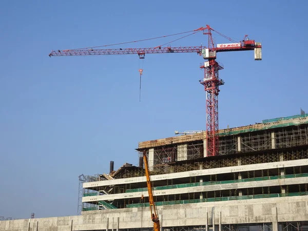 Kuala Lumpur Malasia Mayo 2020 Tower Crane Solía Levantar Pesada — Foto de Stock