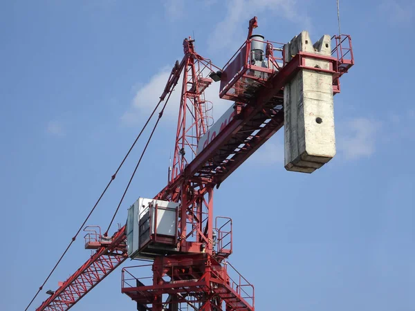 Kuala Lumpur Malasia Mayo 2020 Tower Crane Solía Levantar Pesada —  Fotos de Stock