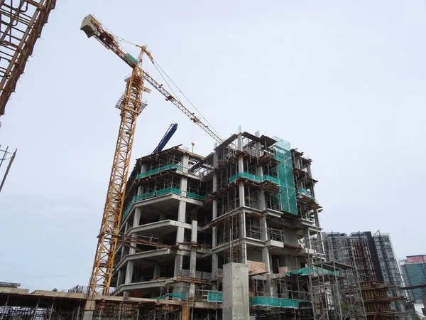 Kuala Lumpur Malaysia May 2020 Tower Crane Used Lift Heavy — стоковое фото