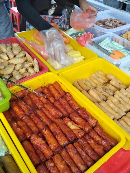 Tortas Malasia Están Exhibición Para Venta Mesa Ordenar Por Tipo —  Fotos de Stock