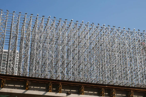 Kuala Lumpur Malaysia July 2019 Scaffolding Installed Construction Site Temporary — Stock Photo, Image