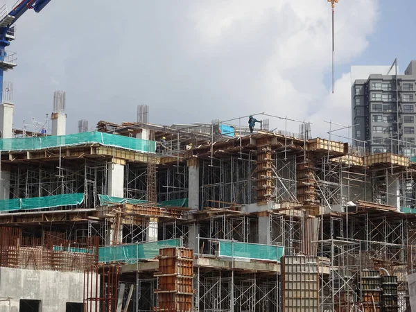 Seremban Malaysia March 2020 Steel Reinforced Concrete Structure Built Construction — стоковое фото