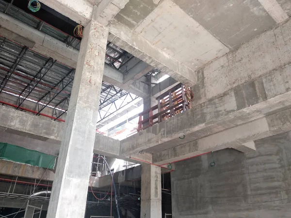 Seremban Malaysia March 2020 Estrutura Concreto Armado Aço Construído Canteiro — Fotografia de Stock