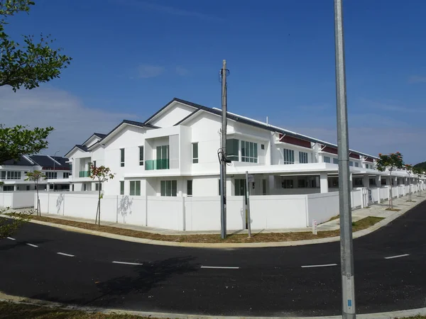 Seremban Malaysia April 2020 New Double Story Luxury Terrace House — Stock Photo, Image