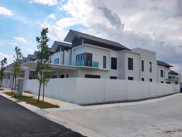 Seremban Malasia Abril 2020 Nueva Casa Con Terraza Lujo Dos — Foto de Stock