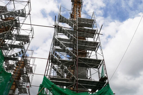 Seremban Malaysia May 2020 Temporary Access Metal Staircase Made Staging — Stock Photo, Image