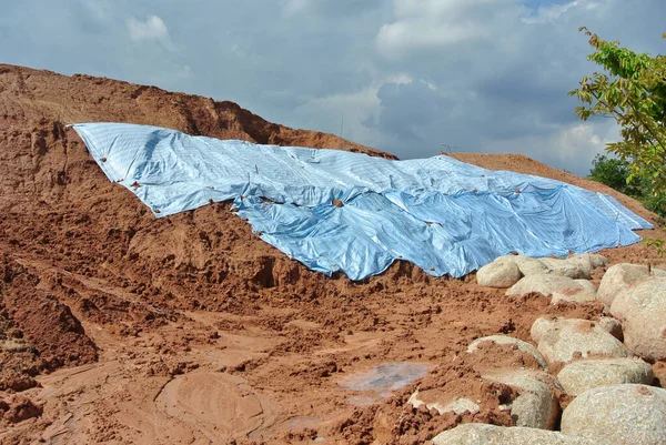 Seremban Malasia Mart 2019 Plastik Tabaka Erozyonu Önlemek Için Yamacın — Stok fotoğraf