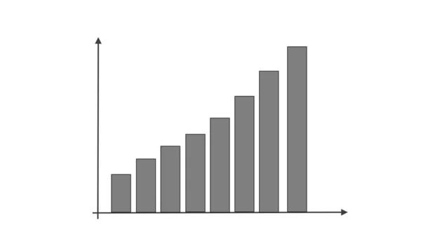 Grafik Beyaz Arkaplan Ile Büyüme Sürecini Gösteriyor — Stok fotoğraf