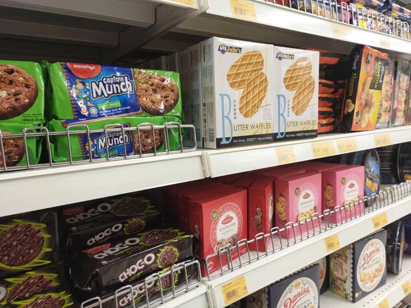 Kuala Lumpur Malaisie Août 2019 Variété Biscuits Dans Emballage Bon — Photo