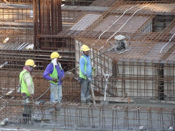 Kuala Lumpur Malaisie Août 2019 Travailleurs Construction Travaillant Sur Chantier — Photo