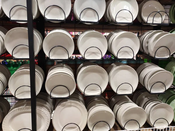 Kuala Lumpur Malaysia February 2019 Dishes Bowls Sold Shelves Supermarket — Stock Photo, Image