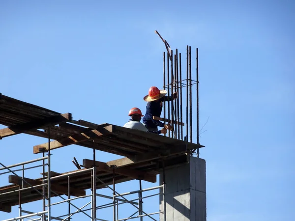 Kuala Lumpur Malaysia December 2017 Betonkolom Aanbouw Bouwplaats Bewerkt Geconstrueerd — Stockfoto