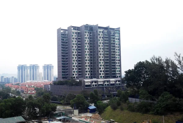 Kuala Lumpur Malaysia Juli 2017 Höghus Med Modern Fasaddesign Lägenhet — Stockfoto