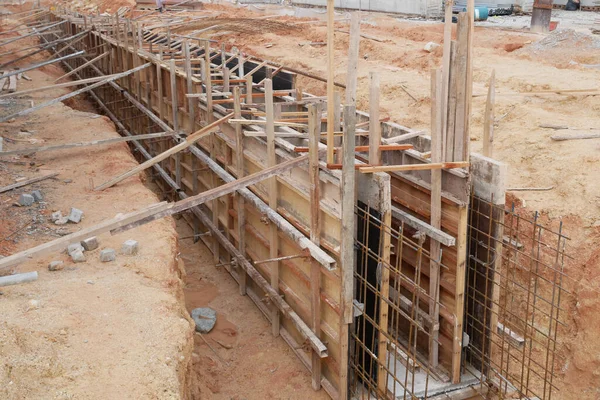 Seremban Malaysia Maj 2020 Odpływ Betonu Budowie Placu Budowy Jest — Zdjęcie stockowe