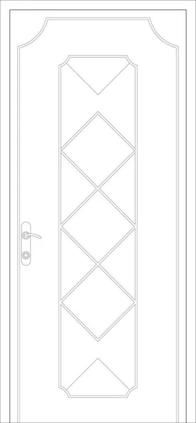 Obraz Drewnianych Dekoracyjnych Drzwi Odchodzi Architektoniczny Cad Rysunek Pochodzi Różnych — Zdjęcie stockowe