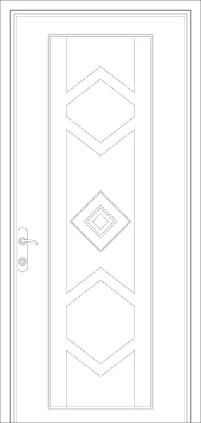 Μια Εικόνα Από Ξύλινα Διακοσμητικά Φύλλα Πόρτας Architectural Cad Σχέδιο — Φωτογραφία Αρχείου