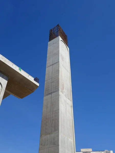 Kuala Lumpur Malaysia March 2020 Steel Reinforced Concrete Column Construction — Stock Photo, Image