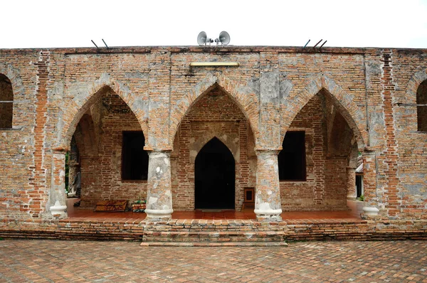 Pattani Thailand Temmuz 2019 Yuvarlak Sütunlu Tuğlalardan Yapılmış Tarihi Kru — Stok fotoğraf