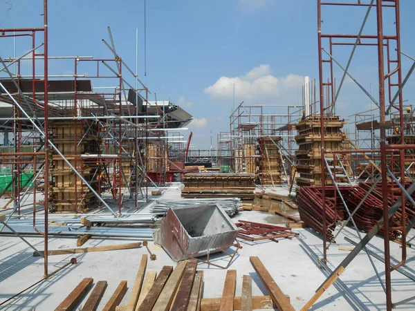 Malacca Malaysia Juni 2016 Bauarbeiter Die Auf Der Baustelle Malacca — Stockfoto